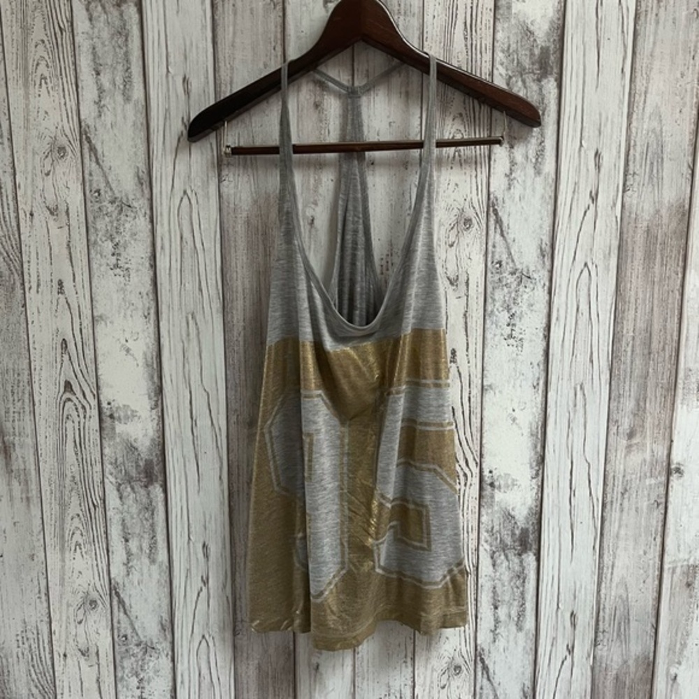 Reebok gray/gold tank top size small